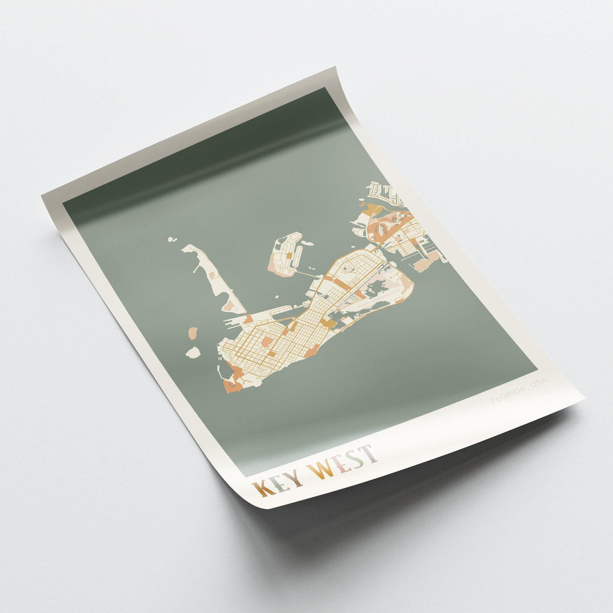 key west, florida map poster - image 4