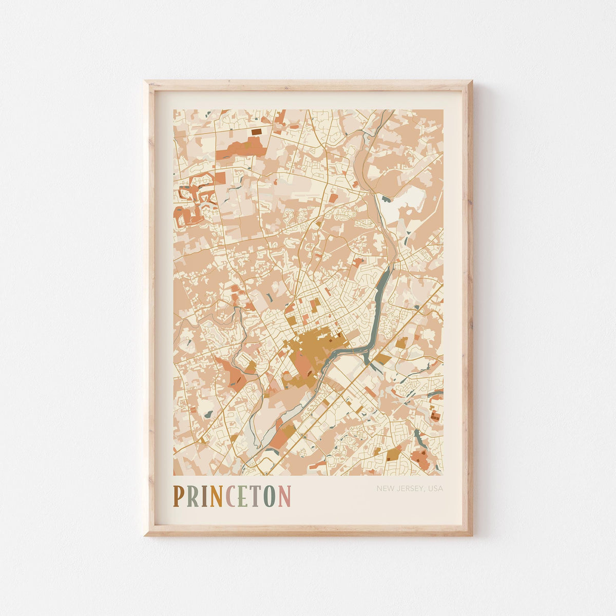 princeton, new jersey map poster - image 1