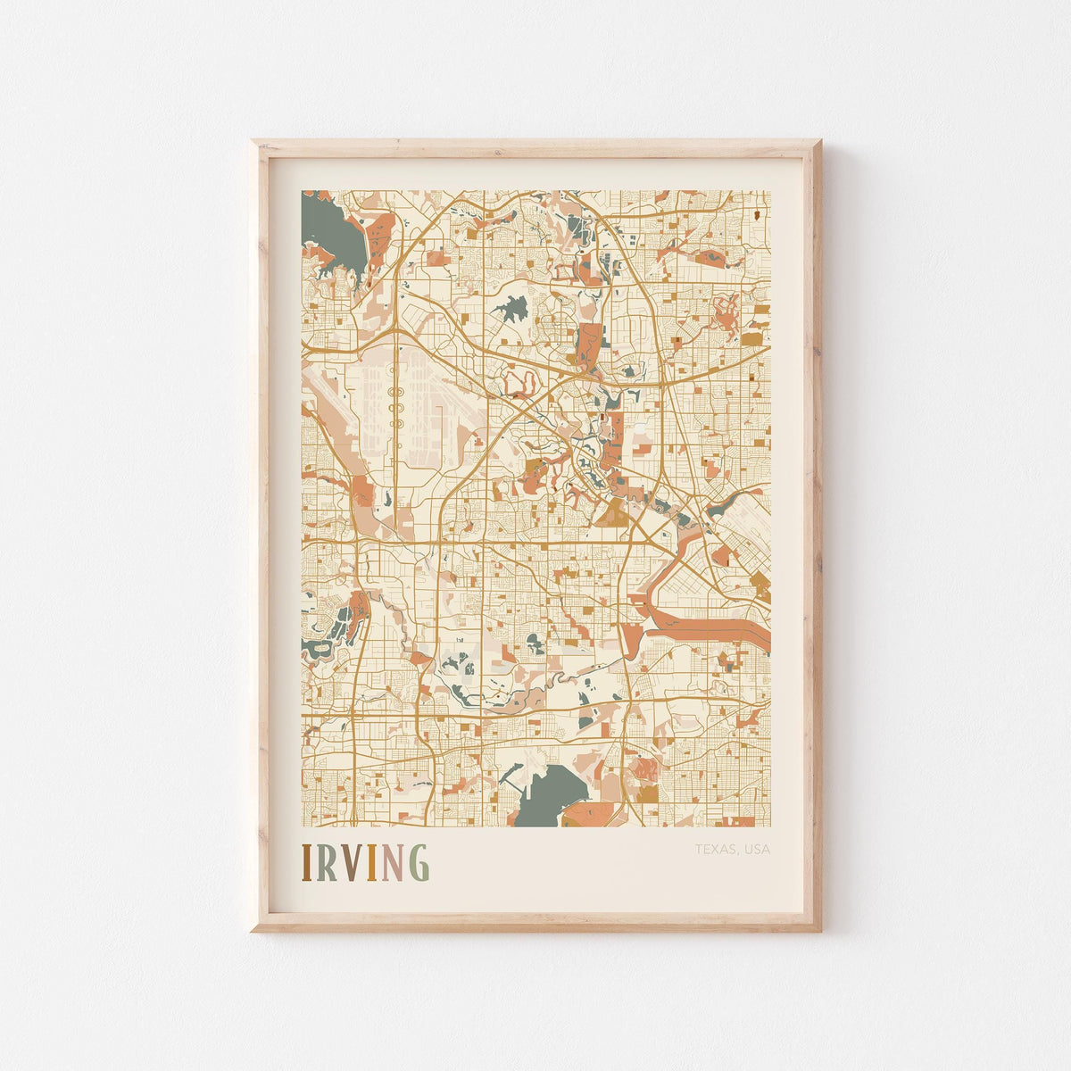 irving, texas map poster - image 1