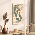 whidbey island, washington map poster - image 2
