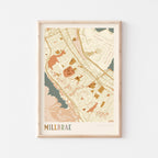 millbrae, california map poster - image 1