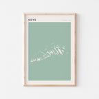 florida keys, florida map poster - image 1