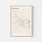 beaumont, texas map poster - image 1