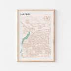 surprise arizona map poster - image 1