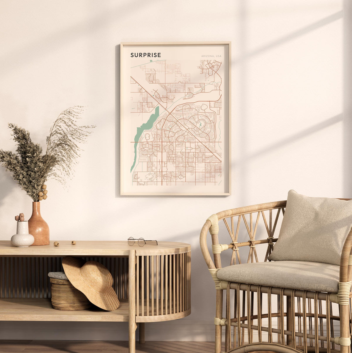surprise arizona map poster - image 3