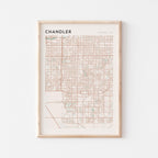 chandler, arizona map poster - image 1