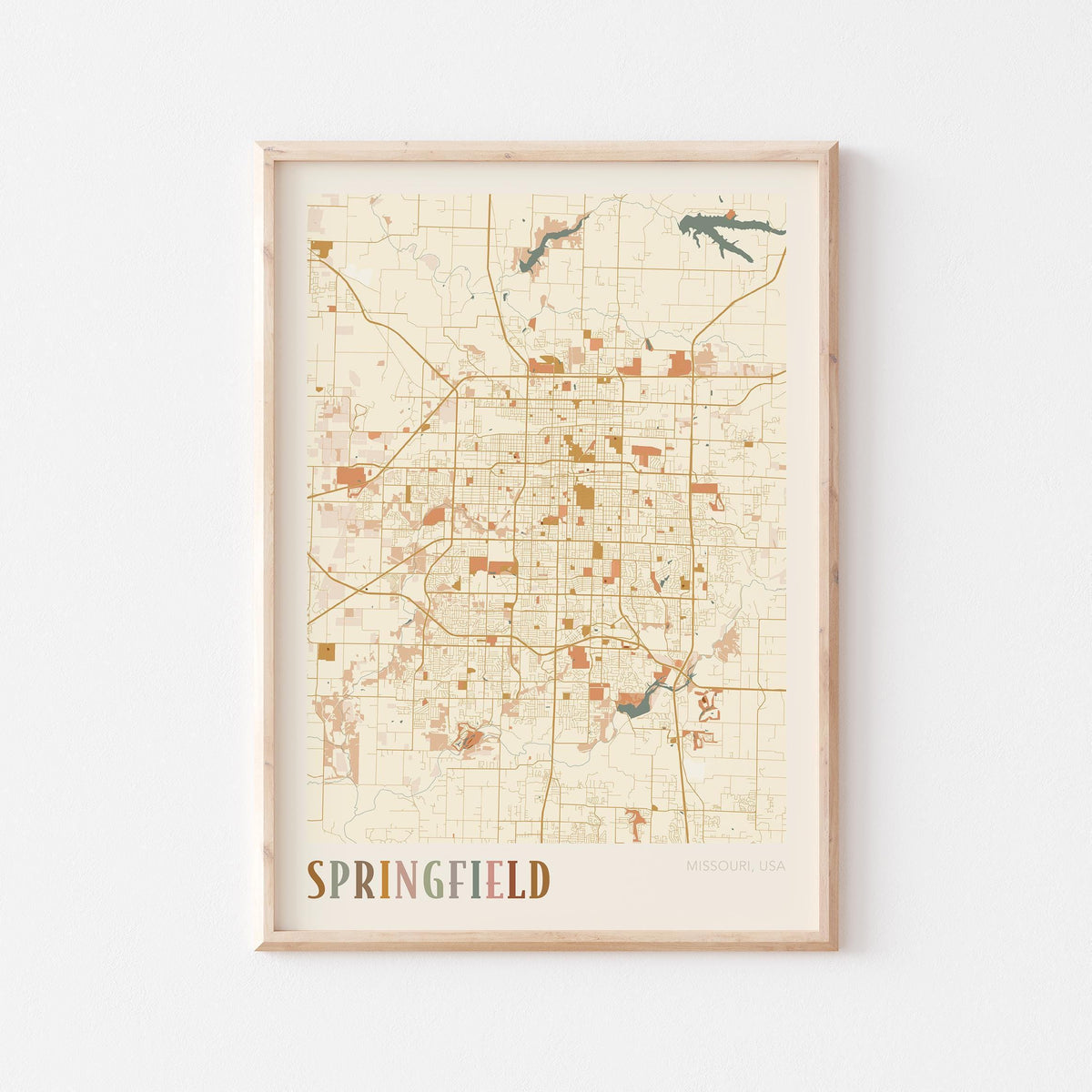 springfield, missouri map poster - image 1