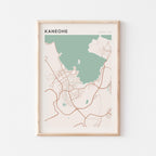 kaneohe, hawaii map poster - image 1