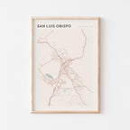san luis obispo, california map poster - image 1