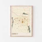 conway, arkansas map poster - image 1