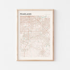 pearland, texas map poster - image 1