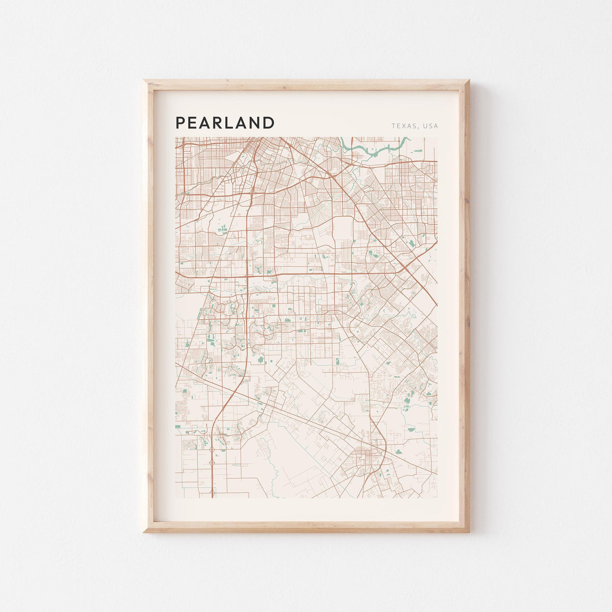 pearland, texas map poster - image 1