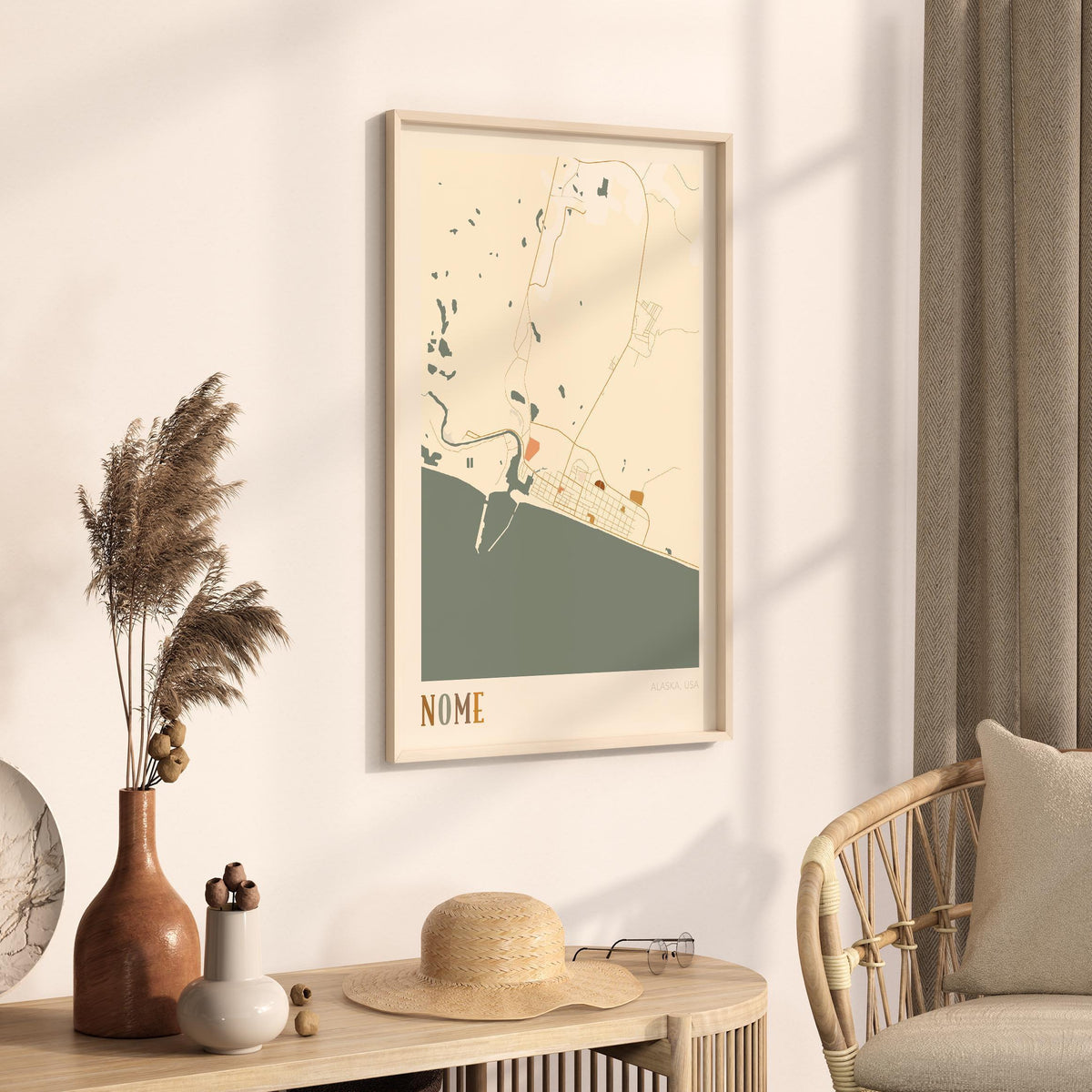 nome, alabama map poster - image 2