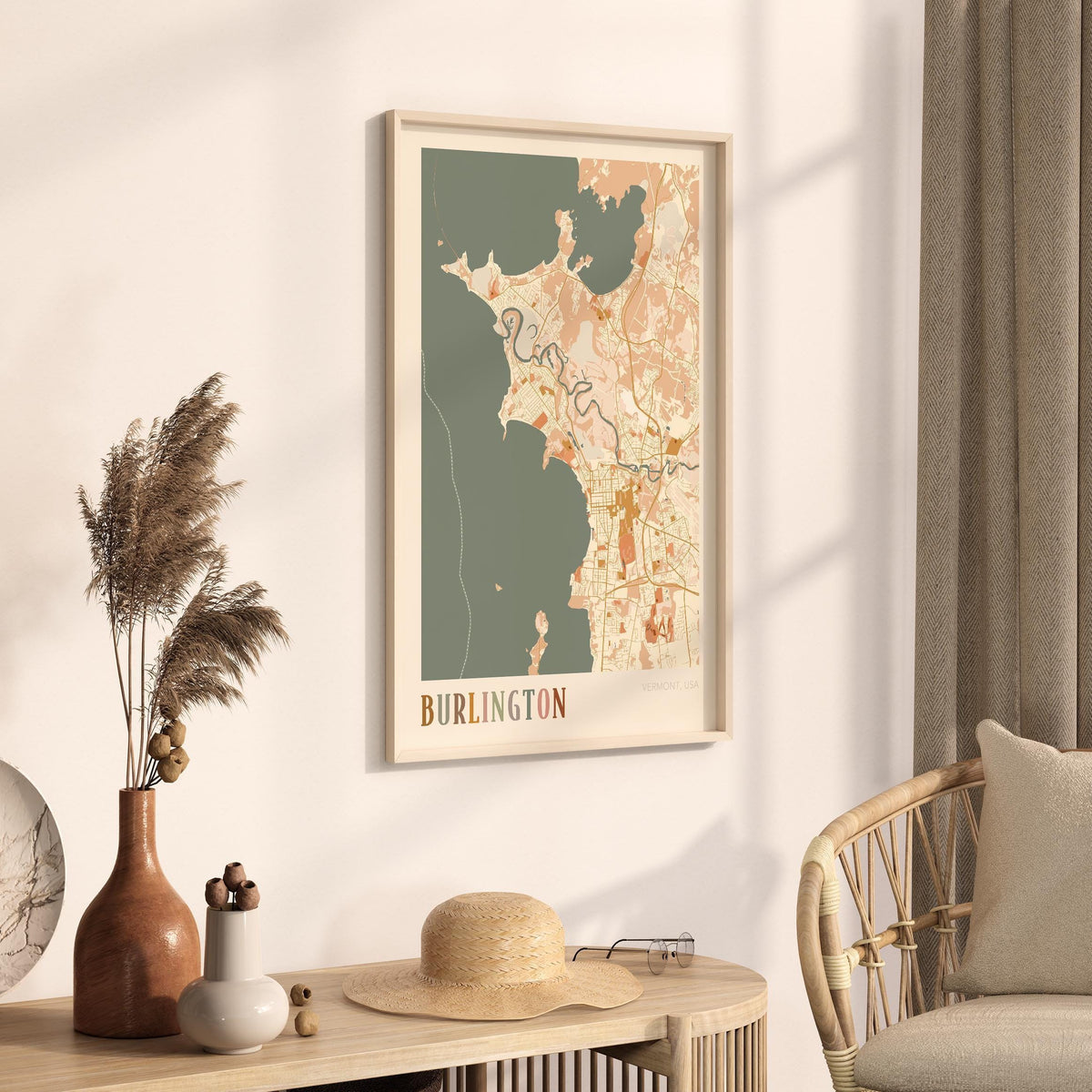 burlington, vermont map poster - image 2