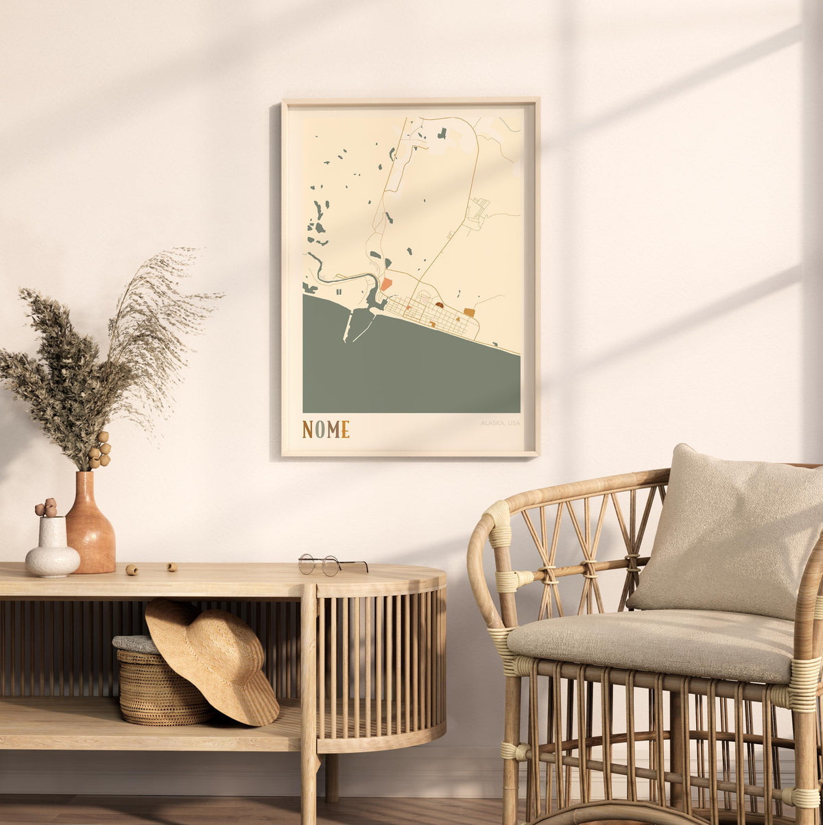 nome, alabama map poster - image 3