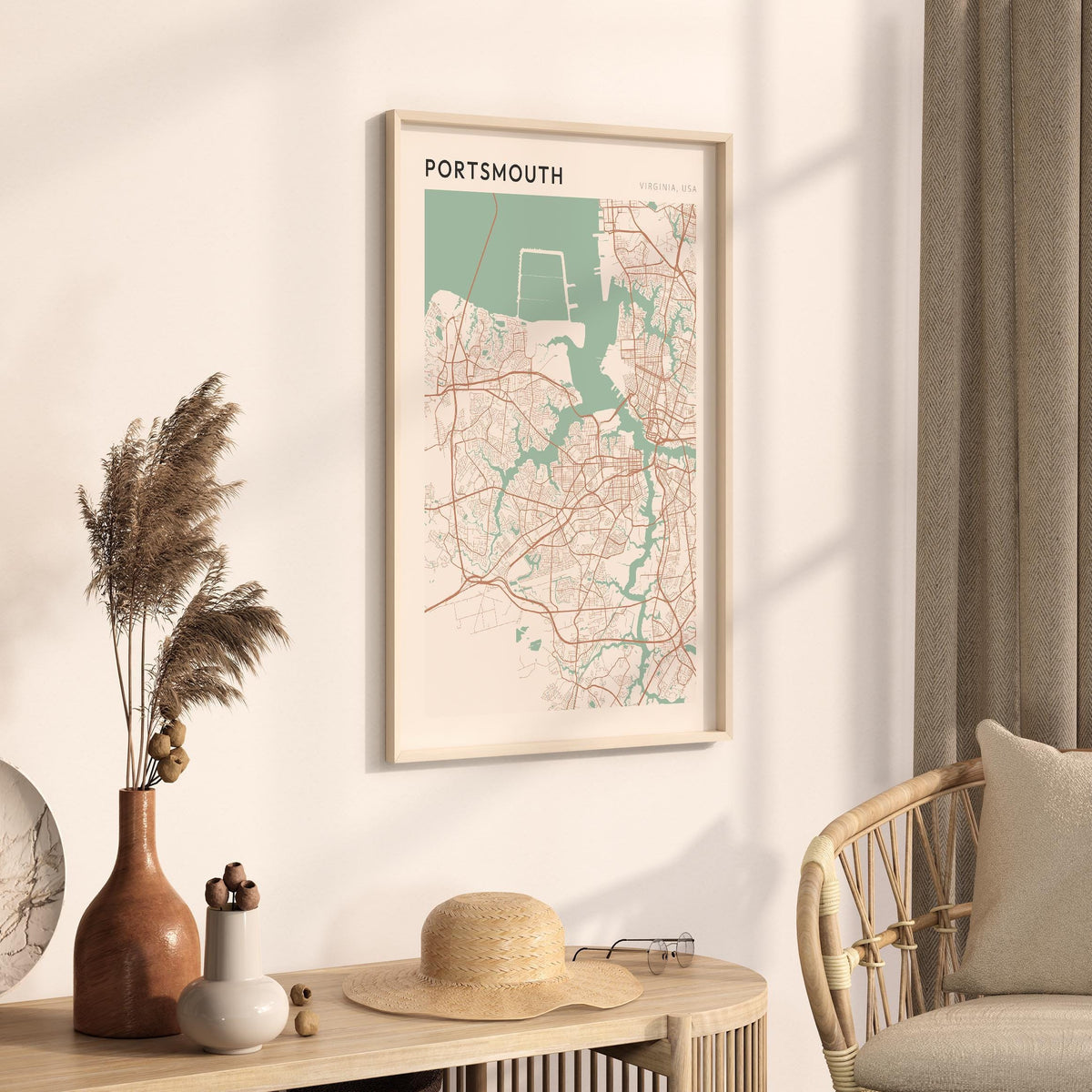 portsmouth, virginia map poster - image 2