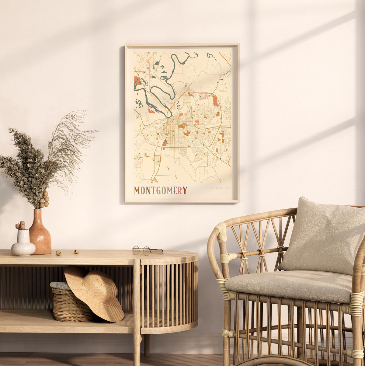 montgomery, alabama map poster - image 3