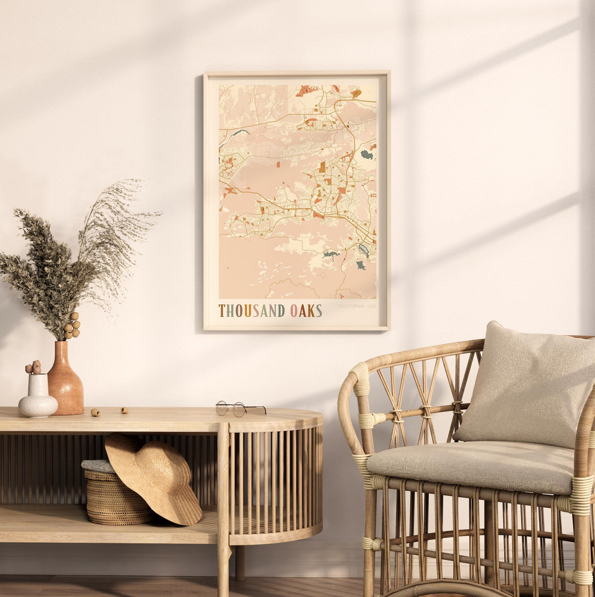 thousand oaks, california map poster - image 3