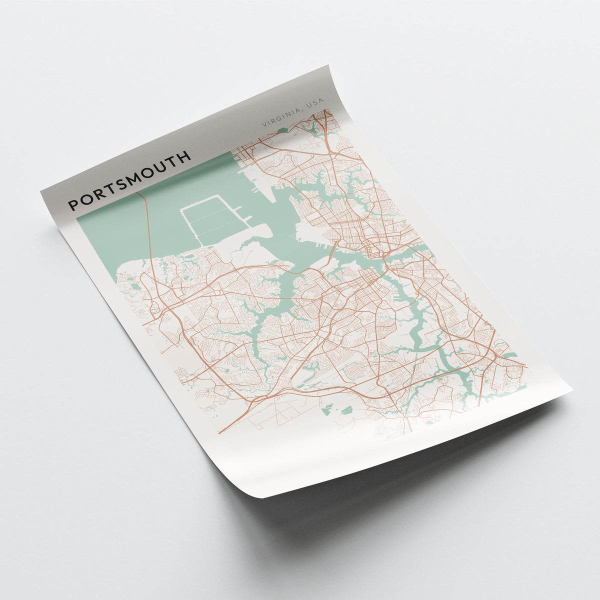 portsmouth, virginia map poster - image 4