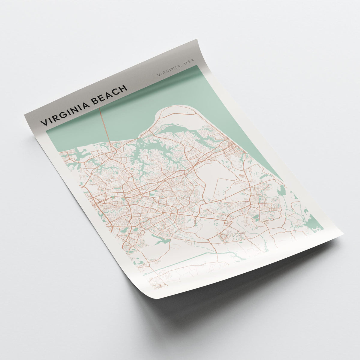 virginia beach, virginia map poster - image 4