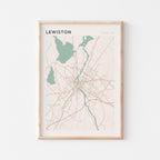 lewiston, maine map poster - image 1