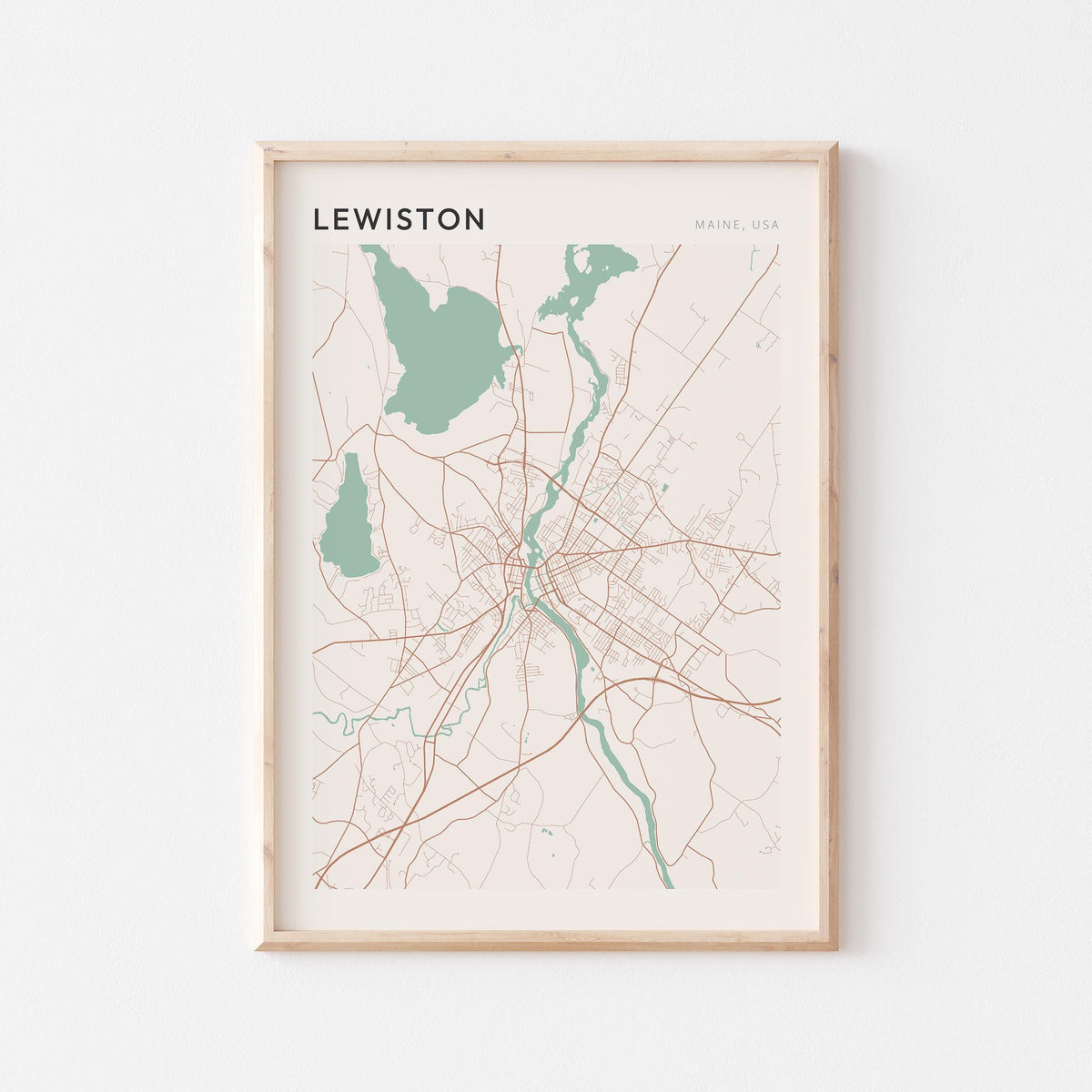 lewiston, maine map poster - image 1
