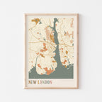 new london, connecticut map poster - image 1