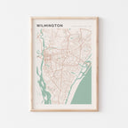 wilmington, north carolina map poster - image 1