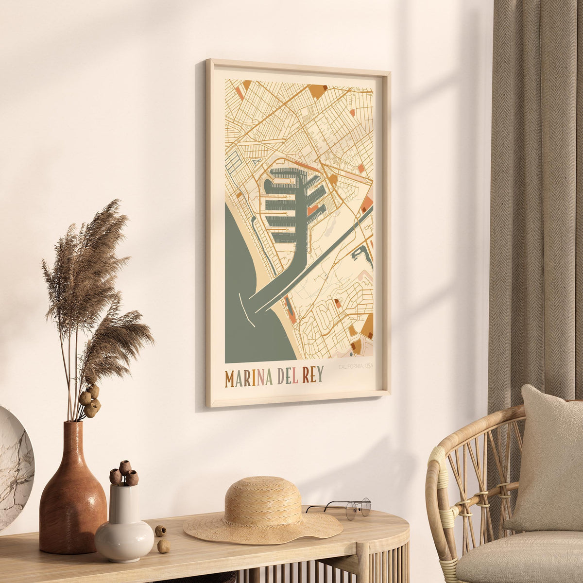marina del rey, california map poster - image 2