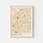 kansas city, kansas map poster - image 1