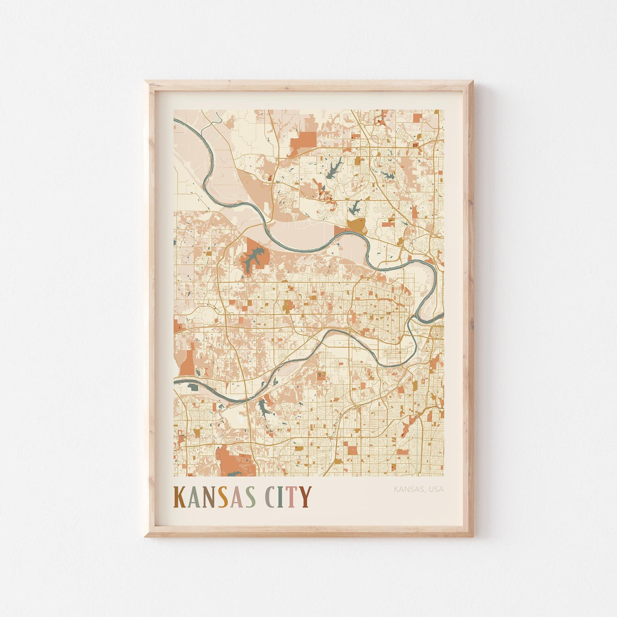 kansas city, kansas map poster - image 1