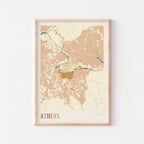 athens, ohio map poster - image 1