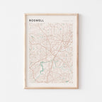 roswell, georgia map poster - image 1