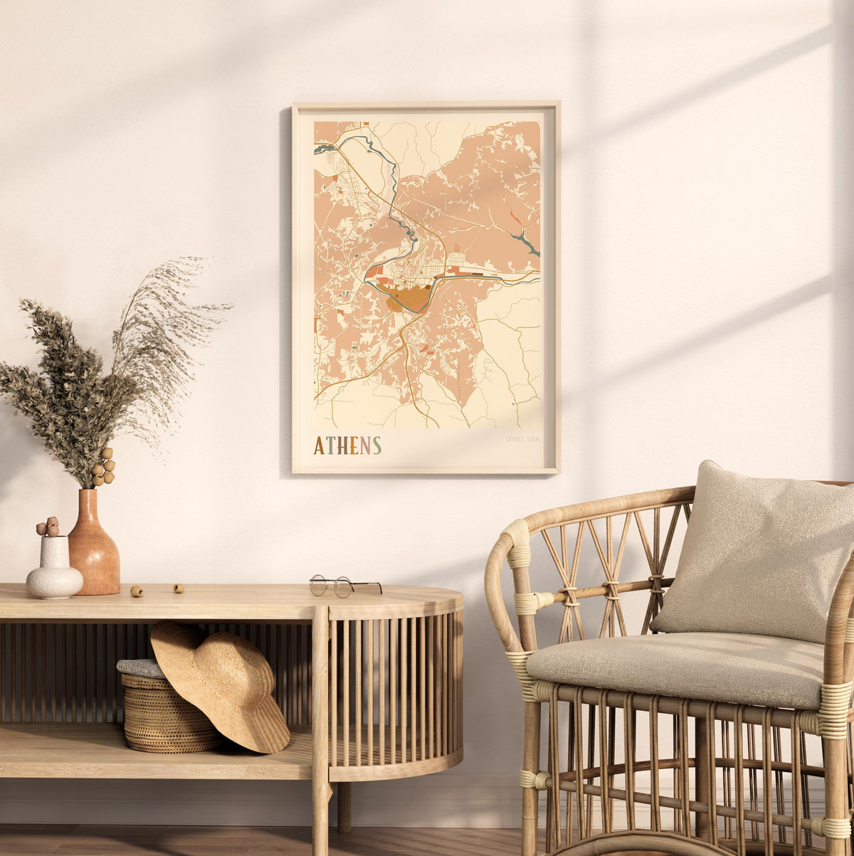 athens, ohio map poster - image 3