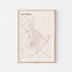 victoria, texas map poster - image 1