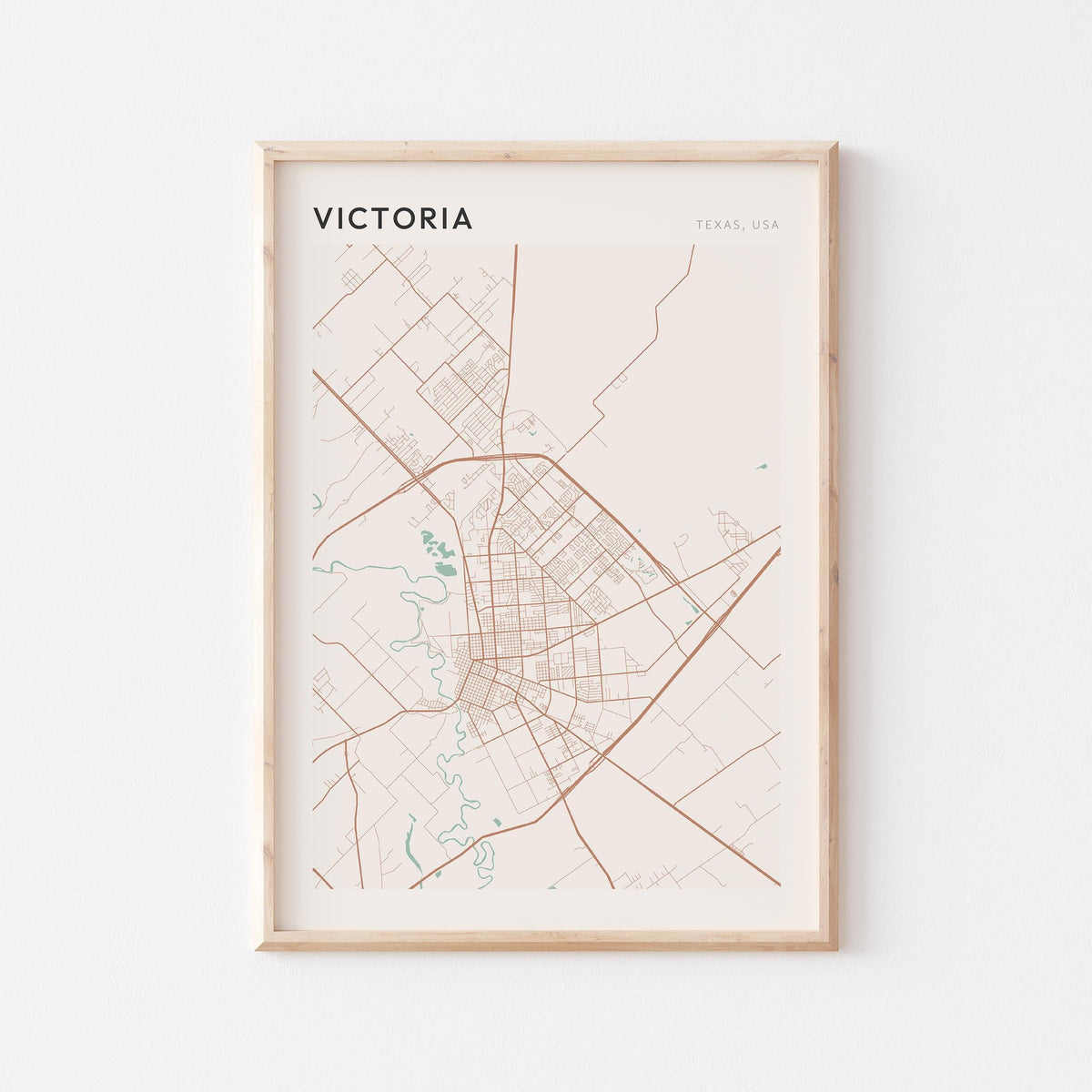 victoria, texas map poster - image 1