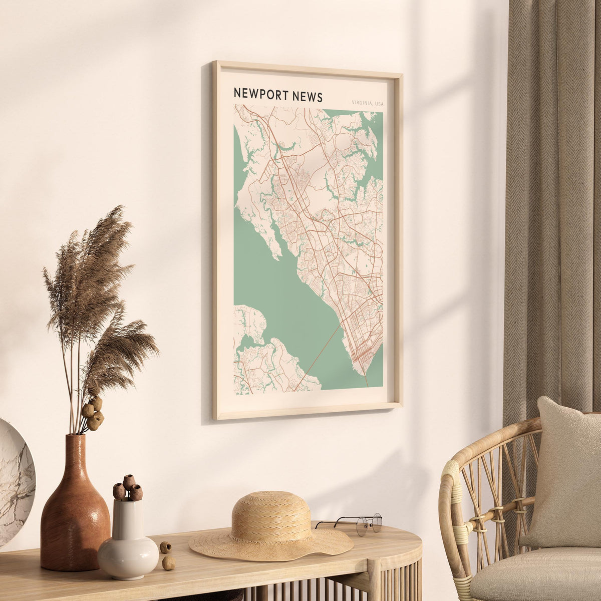newport news, virginia map poster - image 2