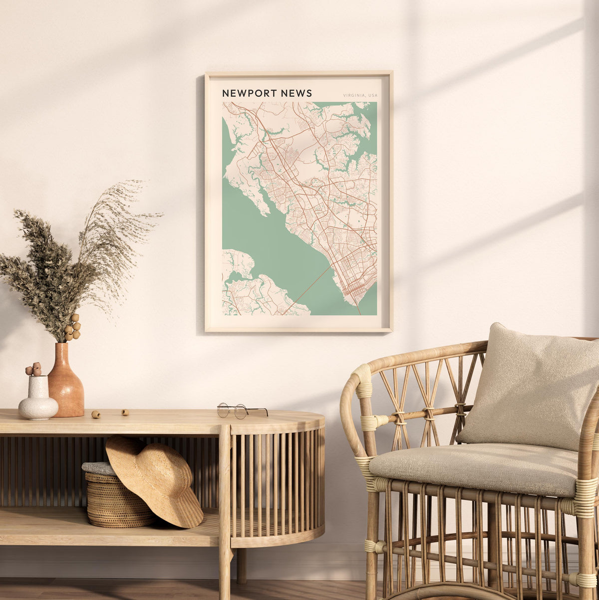 newport news, virginia map poster - image 3