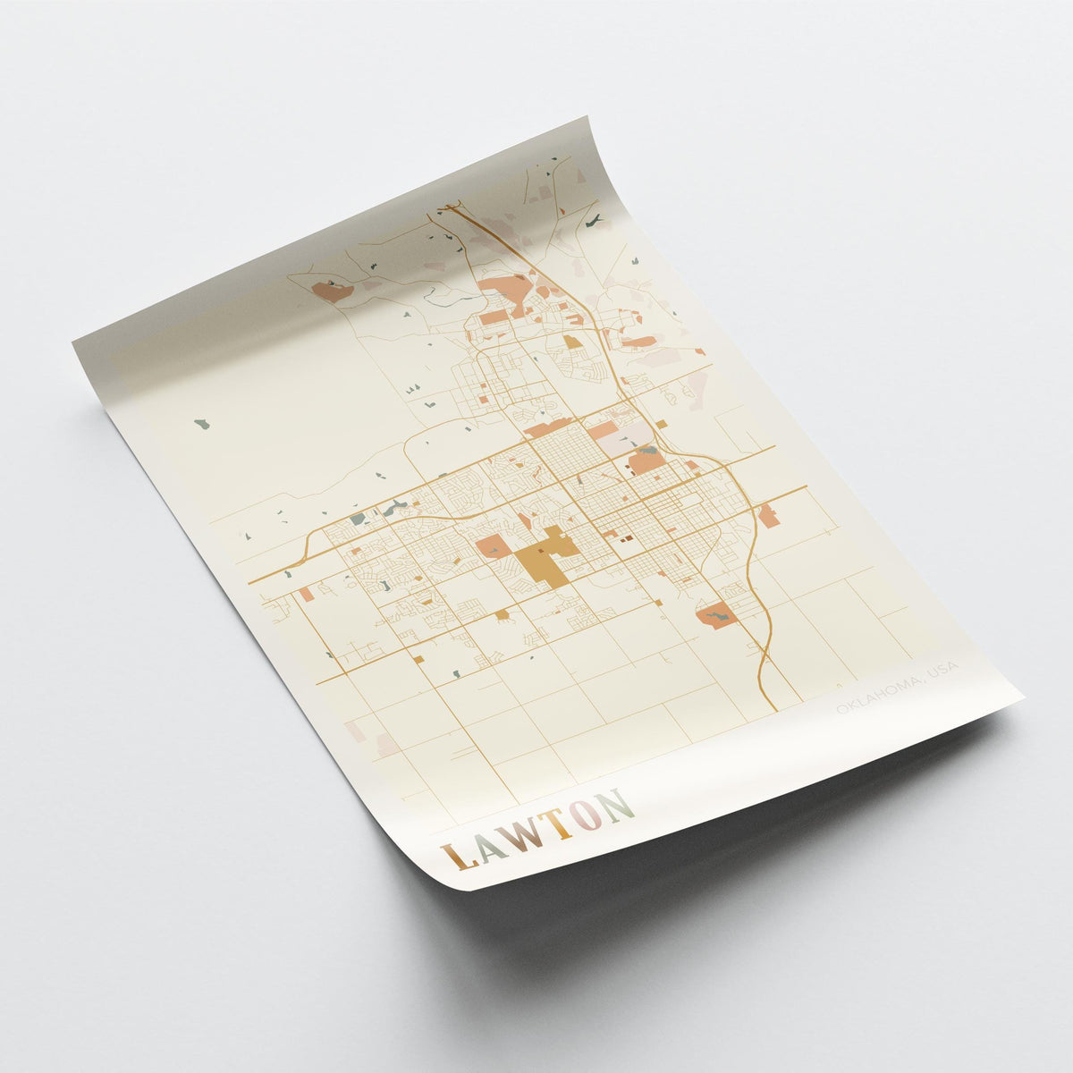 lawton, oklahoma map poster - image 4