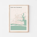 fort walton beach, florida map poster - image 1