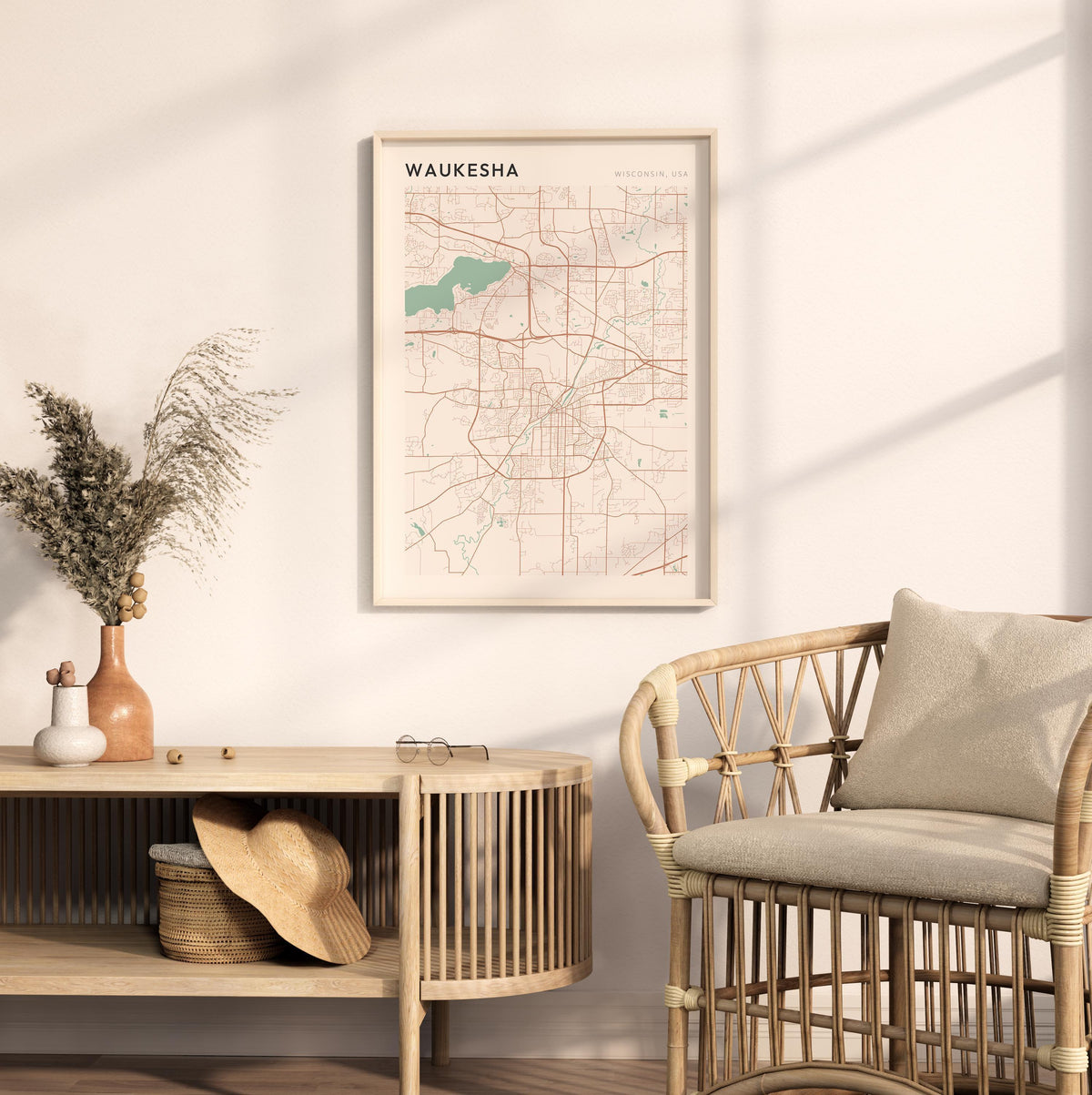 waukesha, wisconsin map poster - image 3