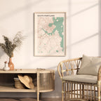 south portland, maine map poster - image 3