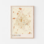 lexington, kentucky map poster - image 1