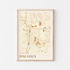 paso robles, california map poster - image 1