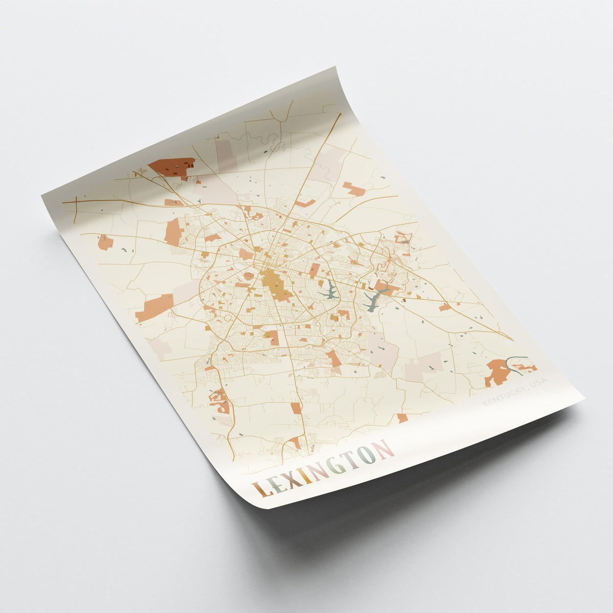 lexington, kentucky map poster - image 5