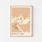 mammoth lakes, california map poster - image 1