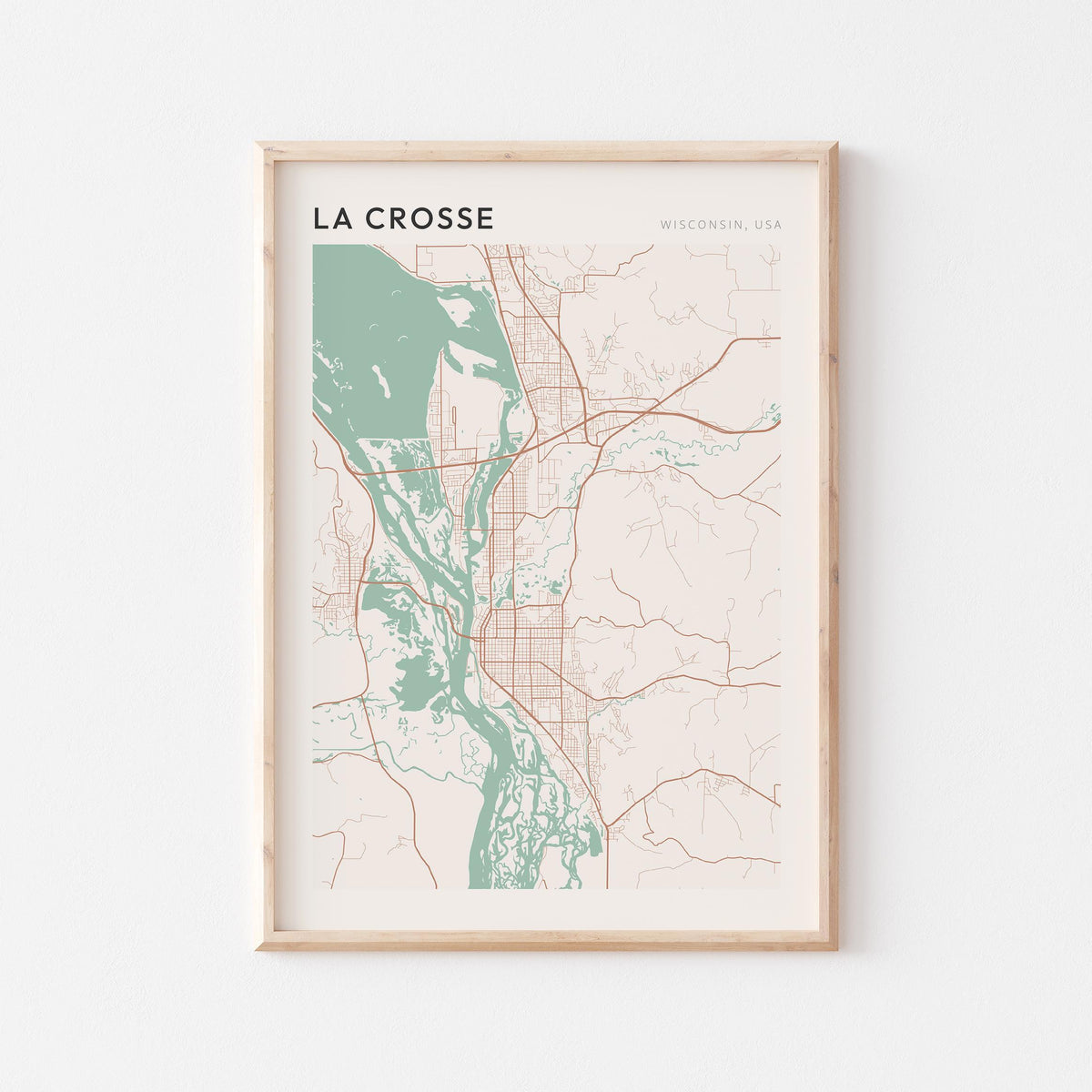 la crosse, wisconsin map poster - image 1