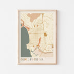 carmel-by-the-sea, california map poster - image 1