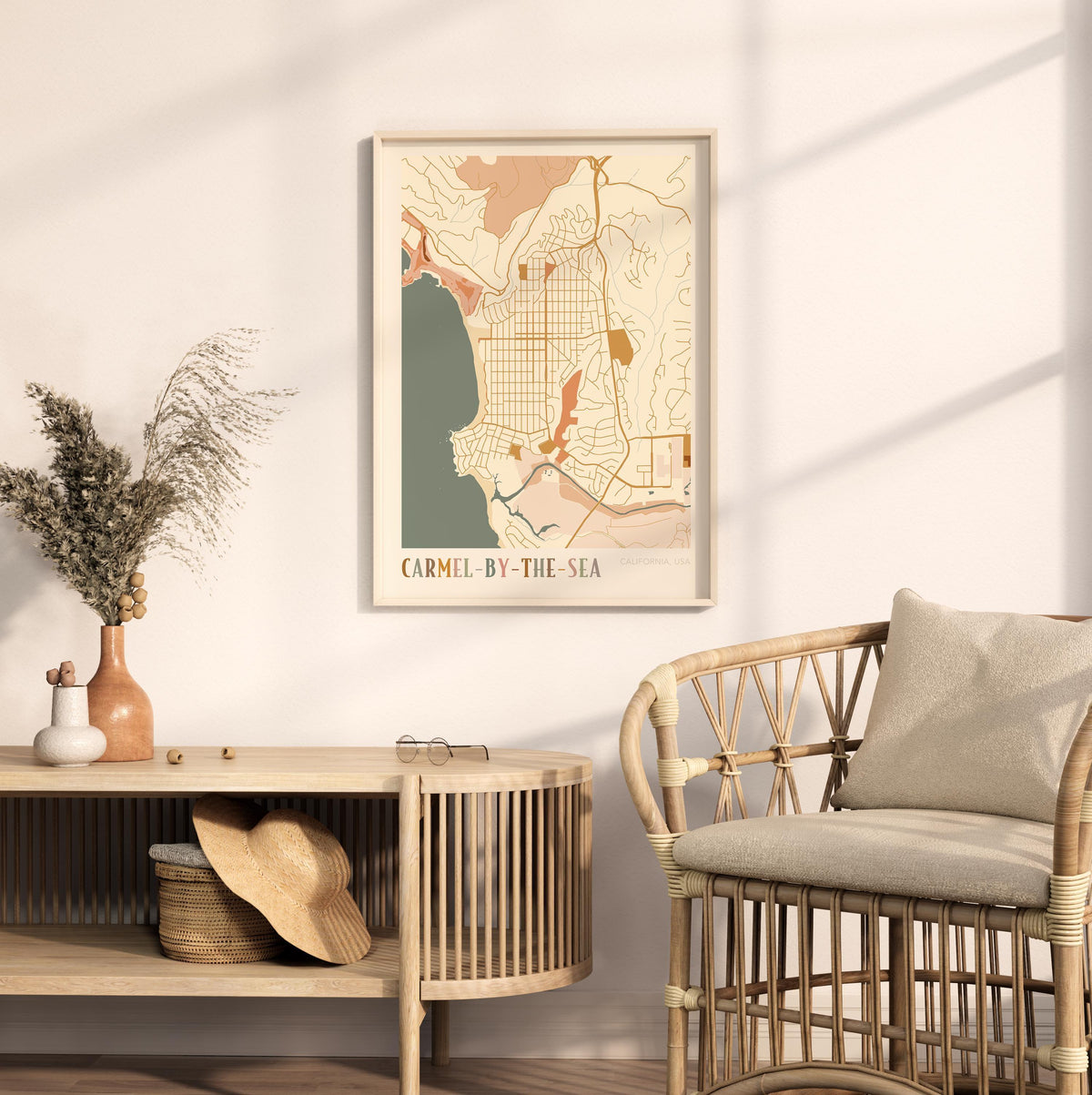 carmel-by-the-sea, california map poster - image 3