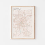 huntsville, alabama map poster - image 1